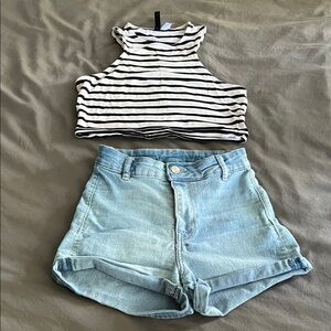 H&M Light Blue Denim Shorts